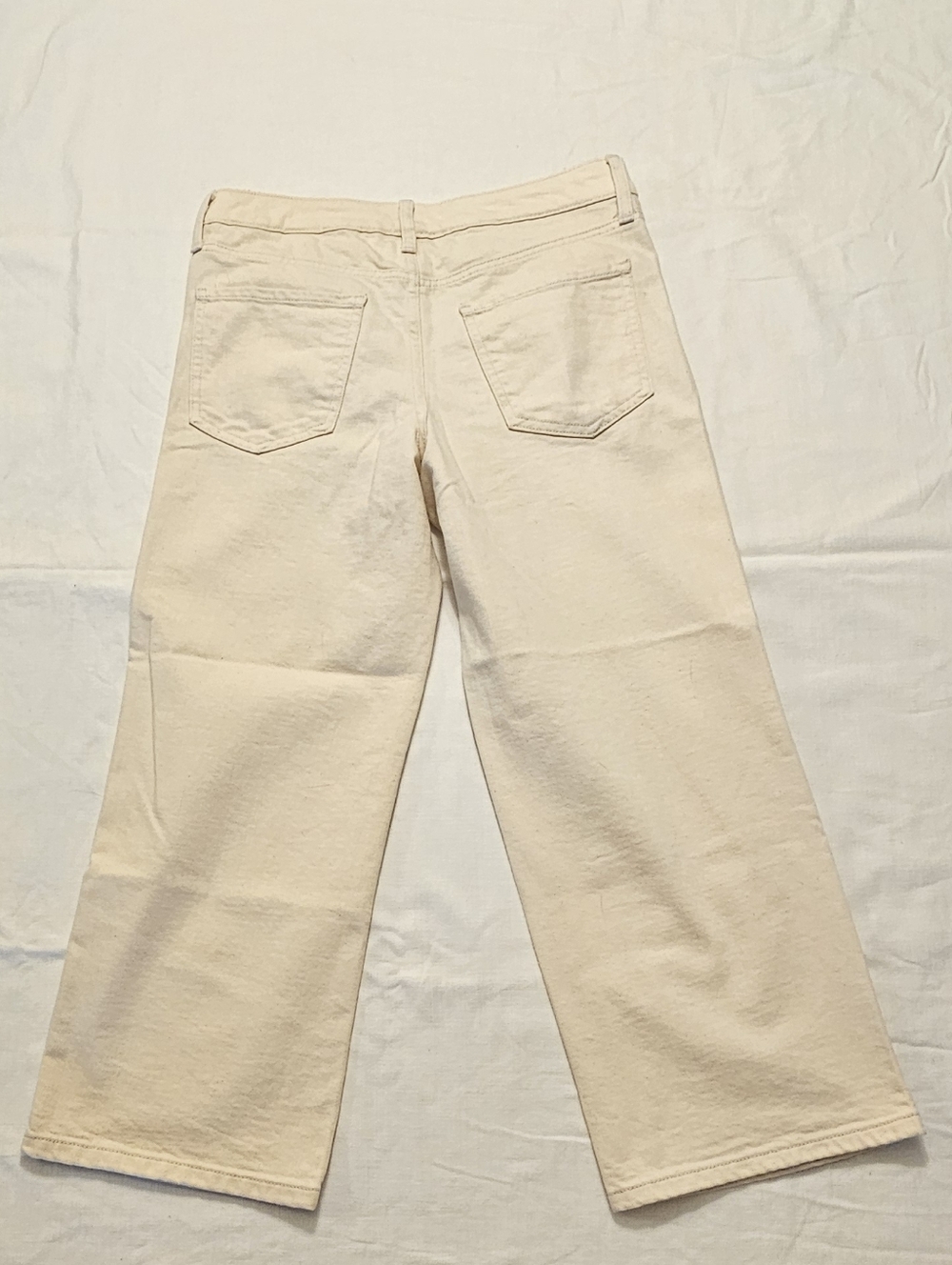 Banana Republic Cropped Straight Jeans in Cream - Picture 2 of 7